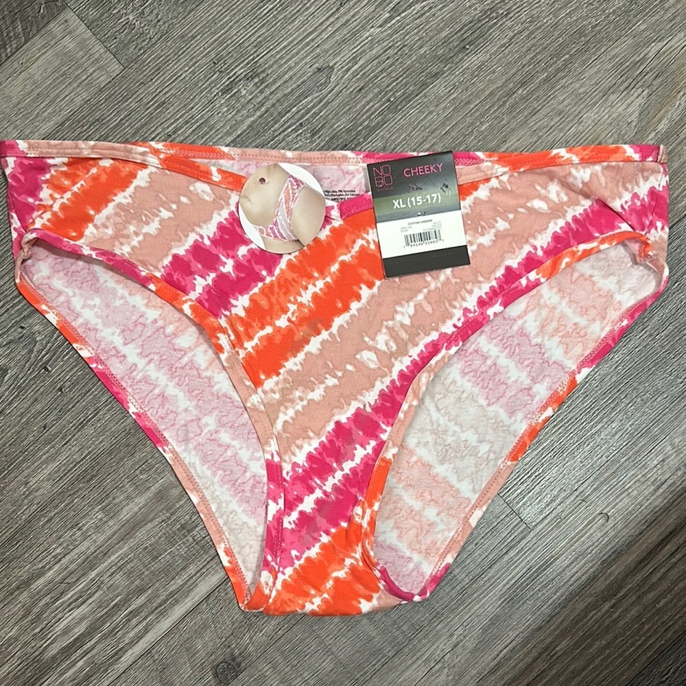 No Boundaries Pink and Orange Cheekini Panties